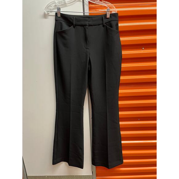 Express - Editor Mid Rise Flare Pant / 4 / Black - Picture 2 of 11